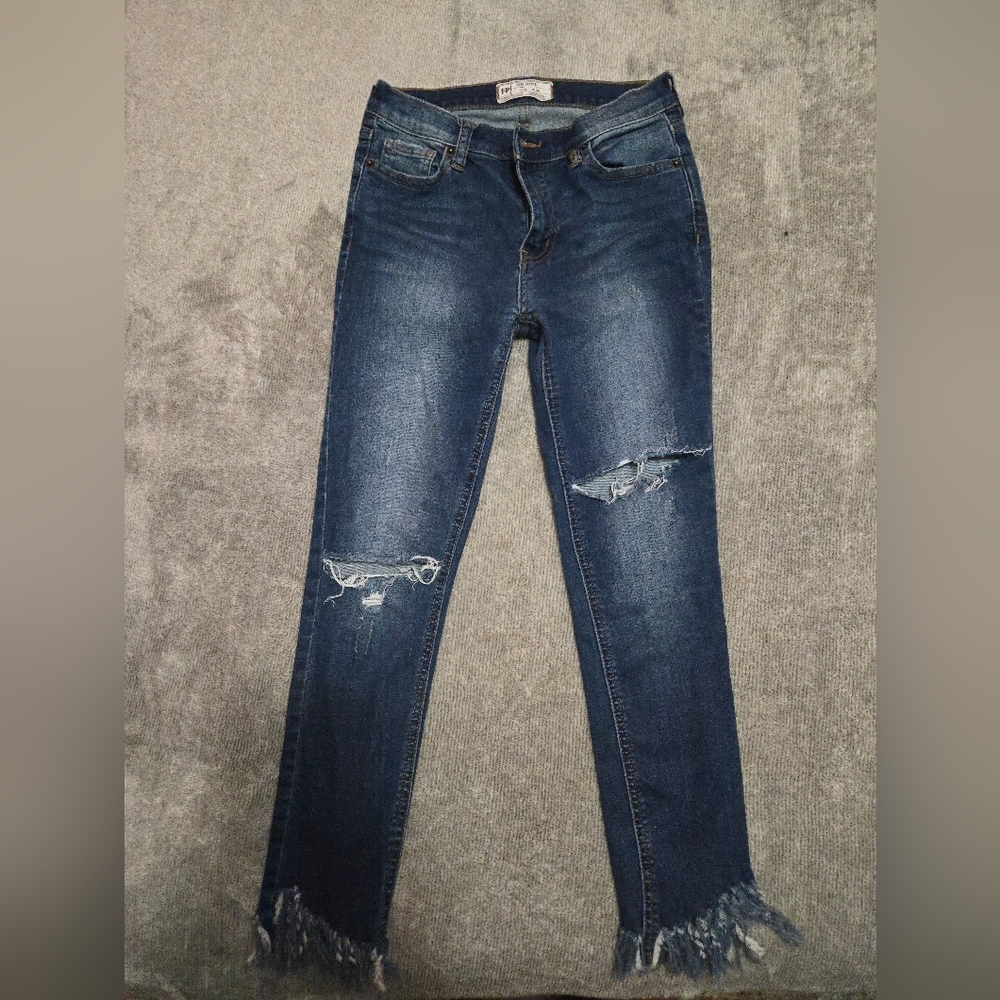 Free People distressed crop jean